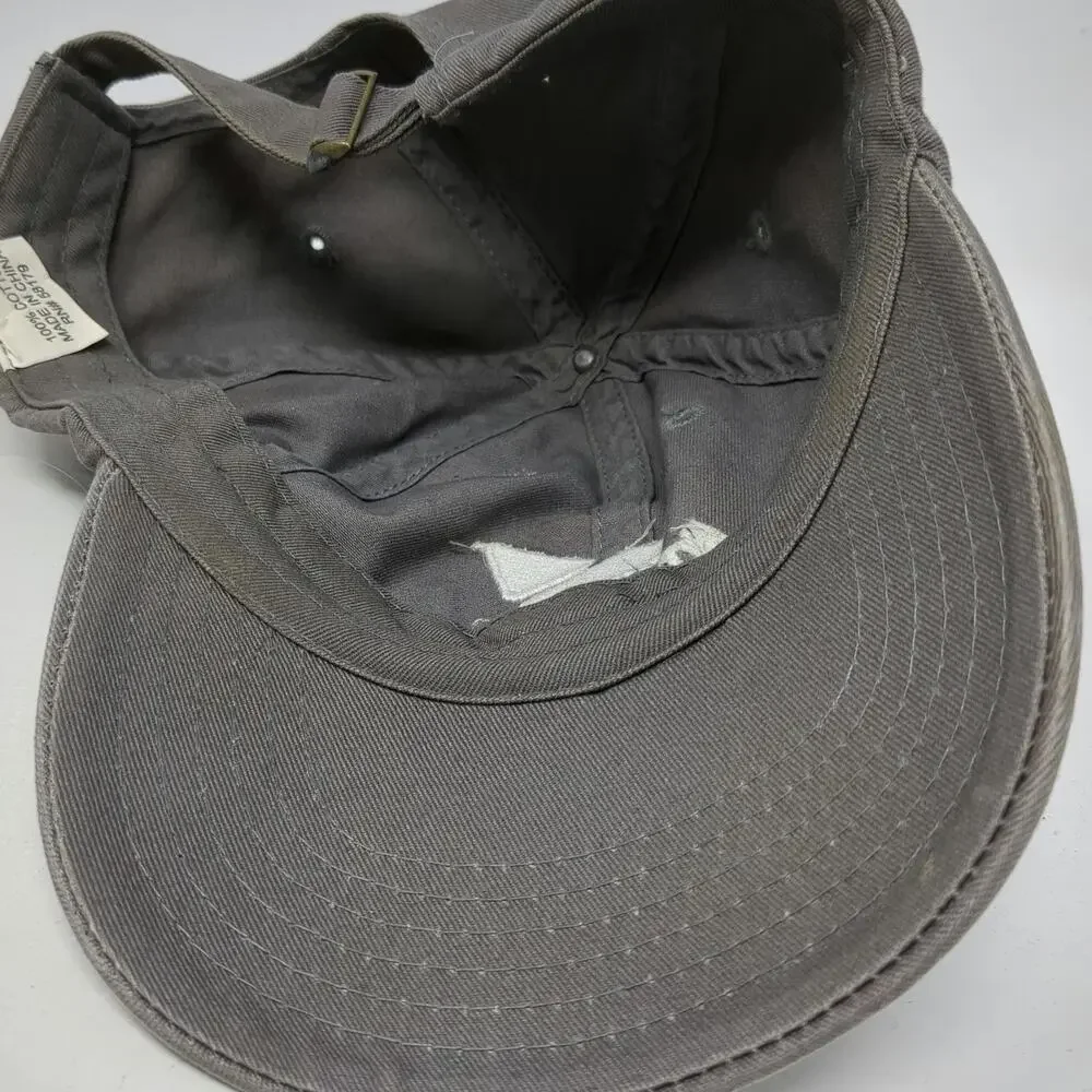 Baseball Cap Gray One Size YMCA Logo Adjustable Slideback Cotton Twill Hat